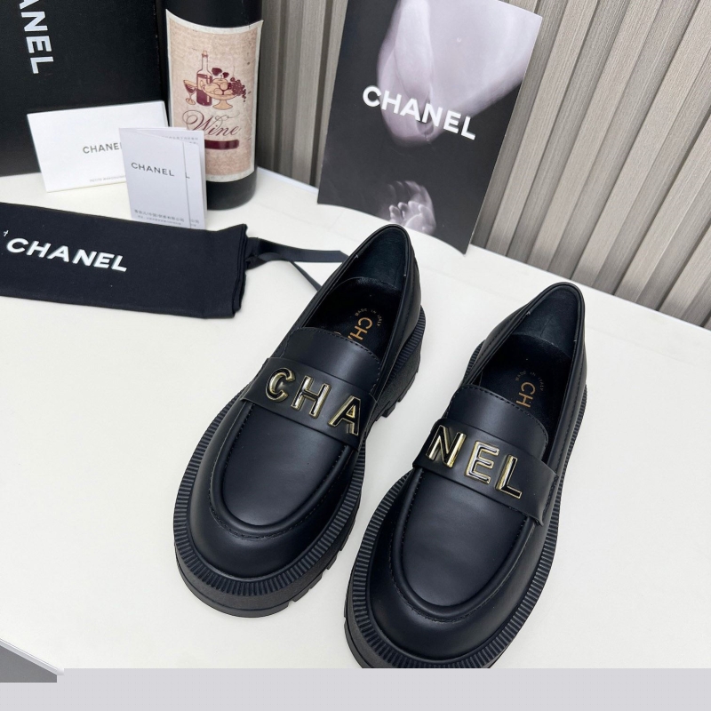 Ch*el leather shoes